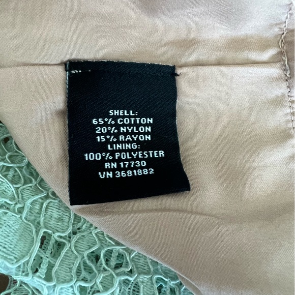 VICTORIA BECKHAM x Target Mint Green Lace Sheer Cotton Blend Dress Sz L NWT - Picture 15 of 16